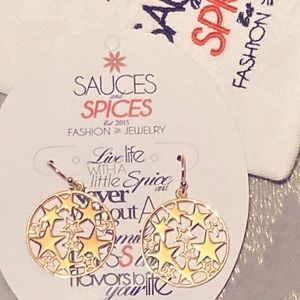 Gold star women fashion jewelry earrings